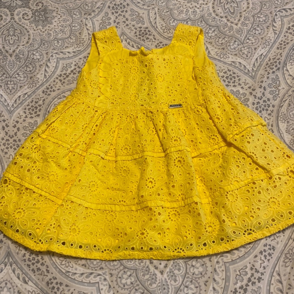 Mayoral Toddler Yellow Dress 9 months.